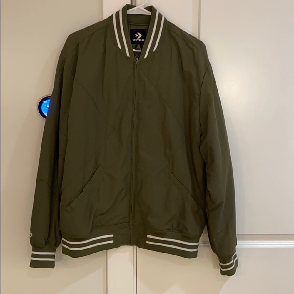 Olive green bomber jacket